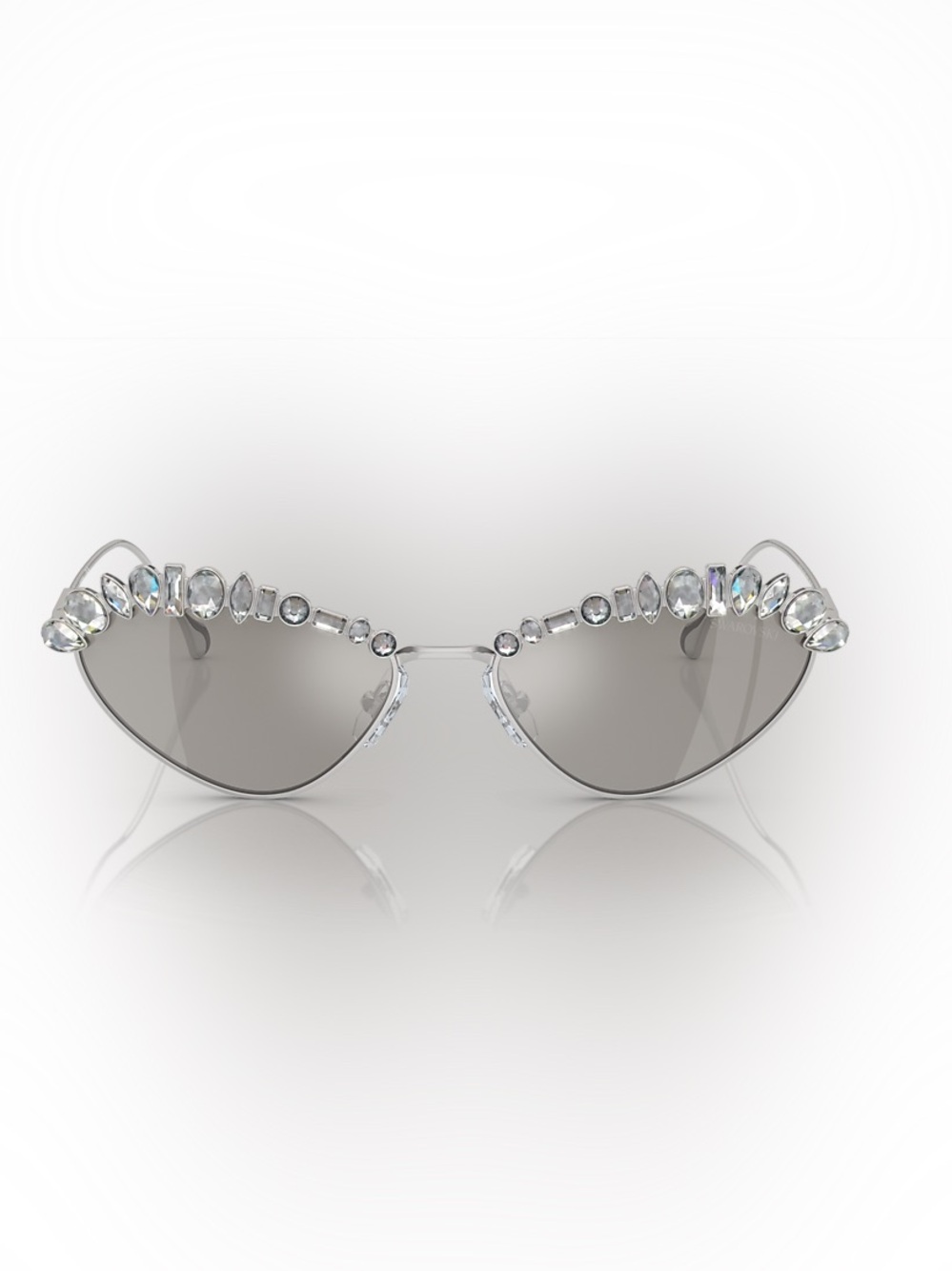 Swarovski silver sunglasses with rhinestones